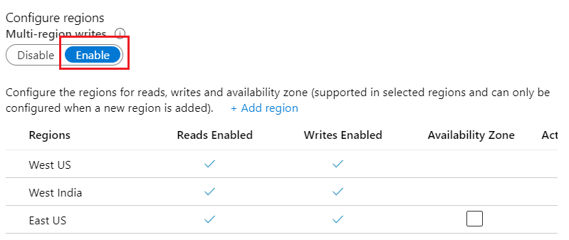 Create A Free Cosmos DB SQL API Account With Multi Write Regions